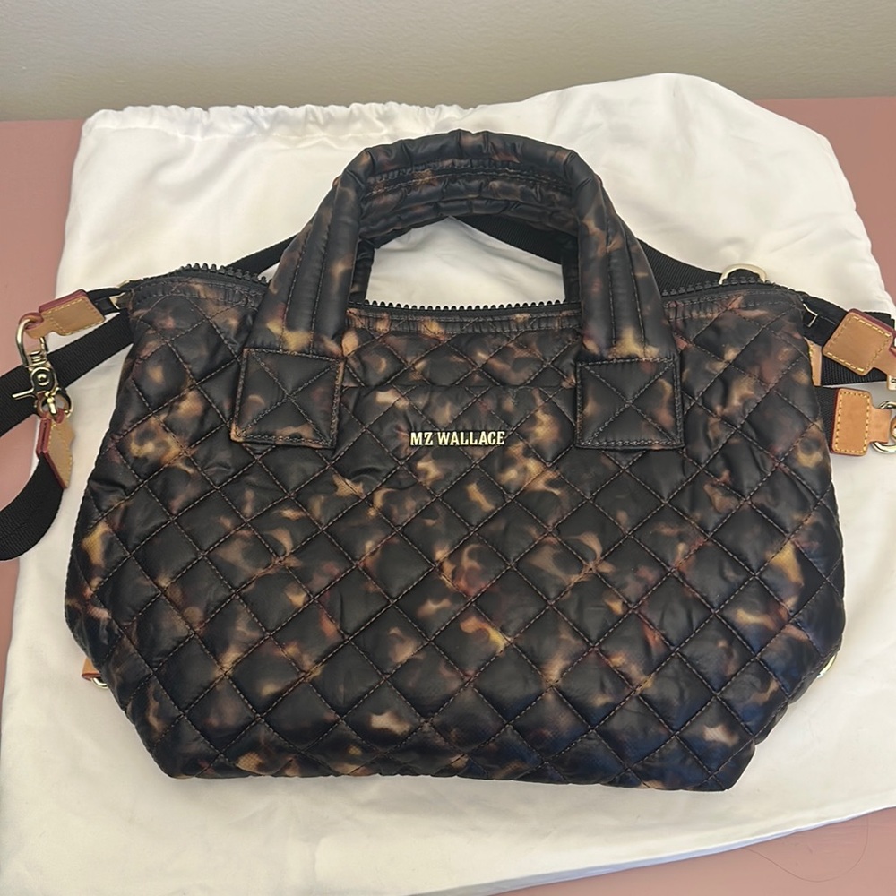 MZ WALLACE- Deluxe small sutton tortouise bag